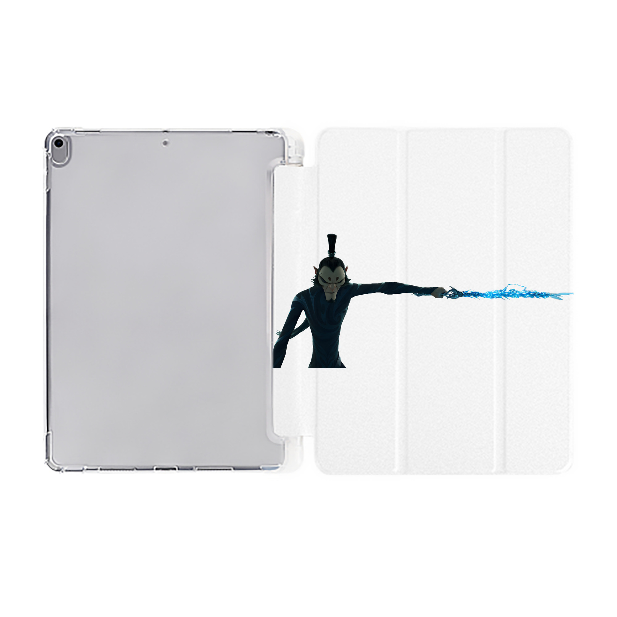 （画像用） Ne Zha 2 ナタ 魔童の大暴れ IPad ケース ペン収納付き 三つ折りスタンド PUレザー×シリコン 対応機種9.5/10.5/10.9インチ